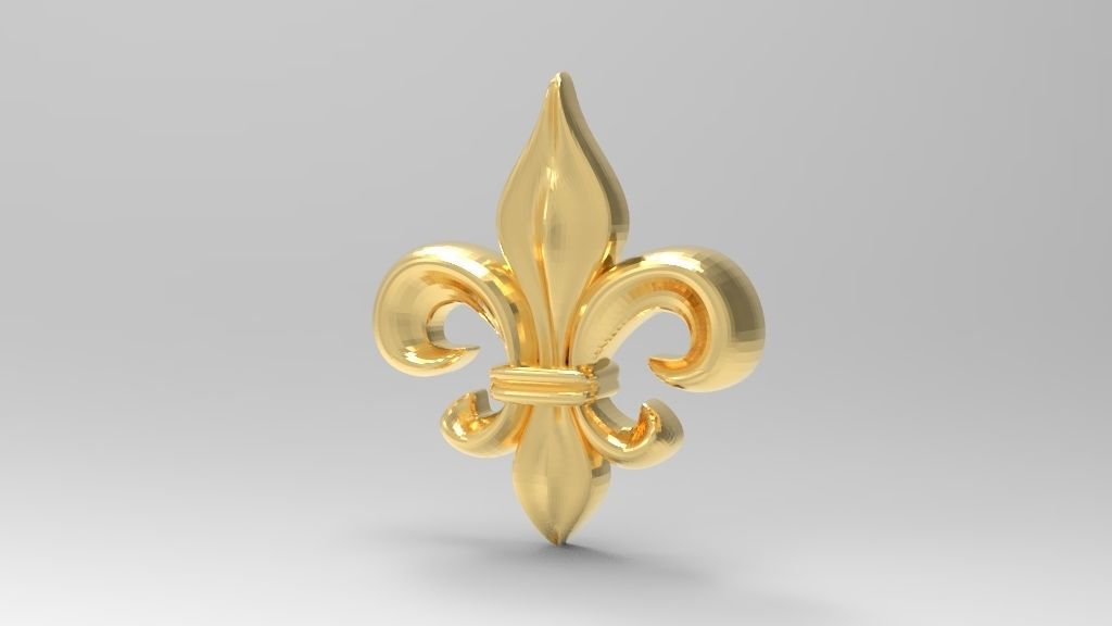fleur de lis 3d model printable lms11 3D print model_7