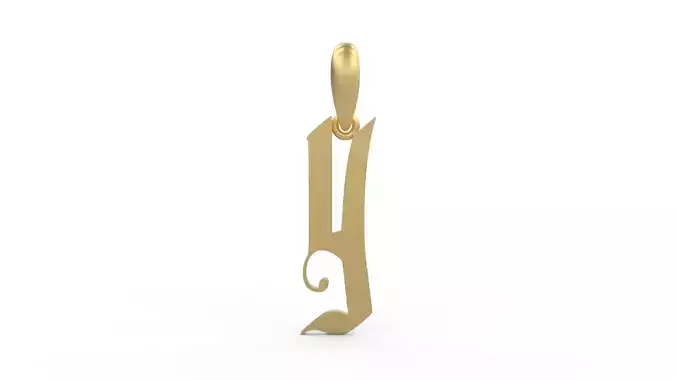 Initial Letters Pendant Marseille Y 3D print model