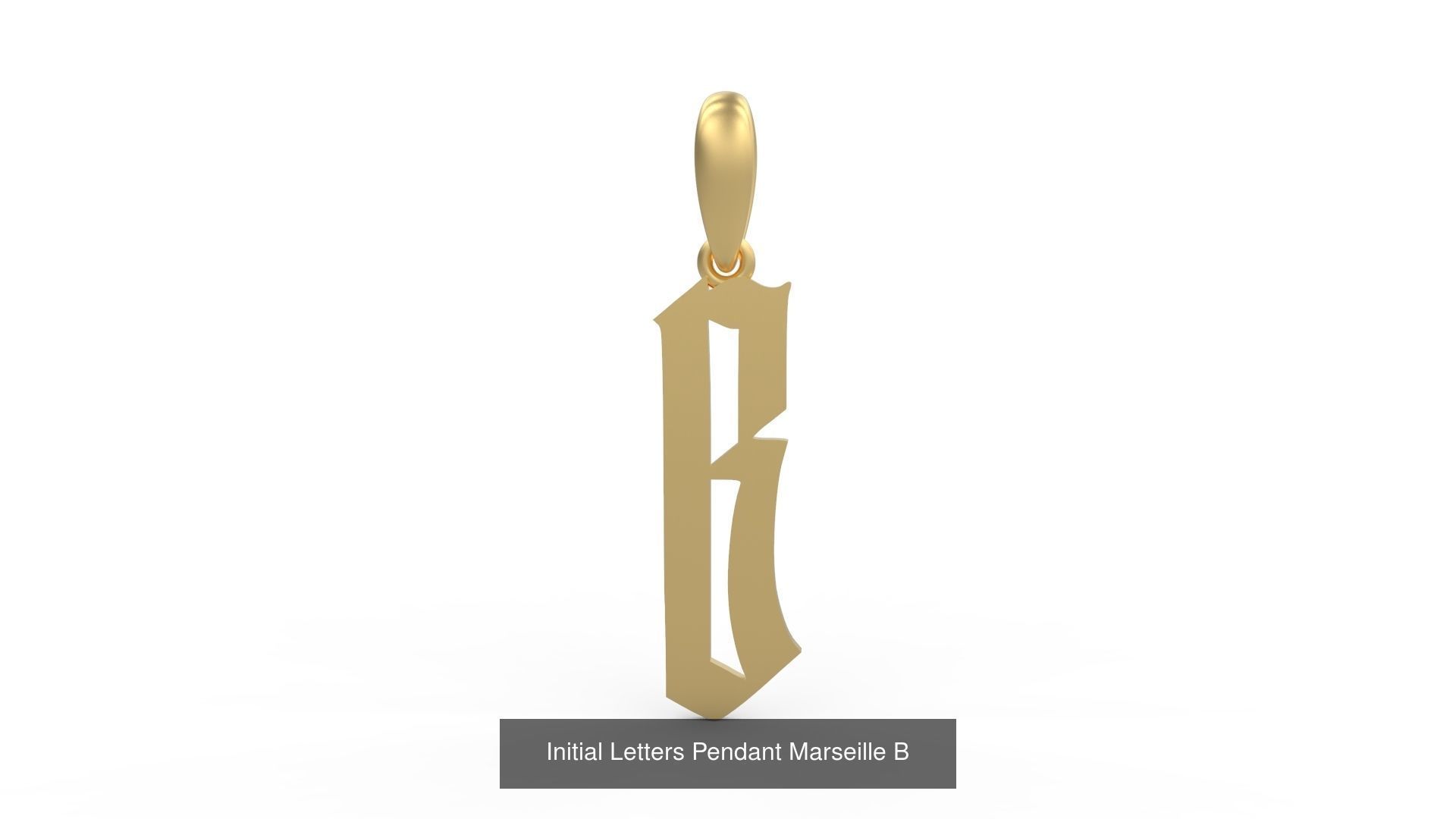 Initial Letters Pendant Alphabets Marseille 3D Model Collection_4