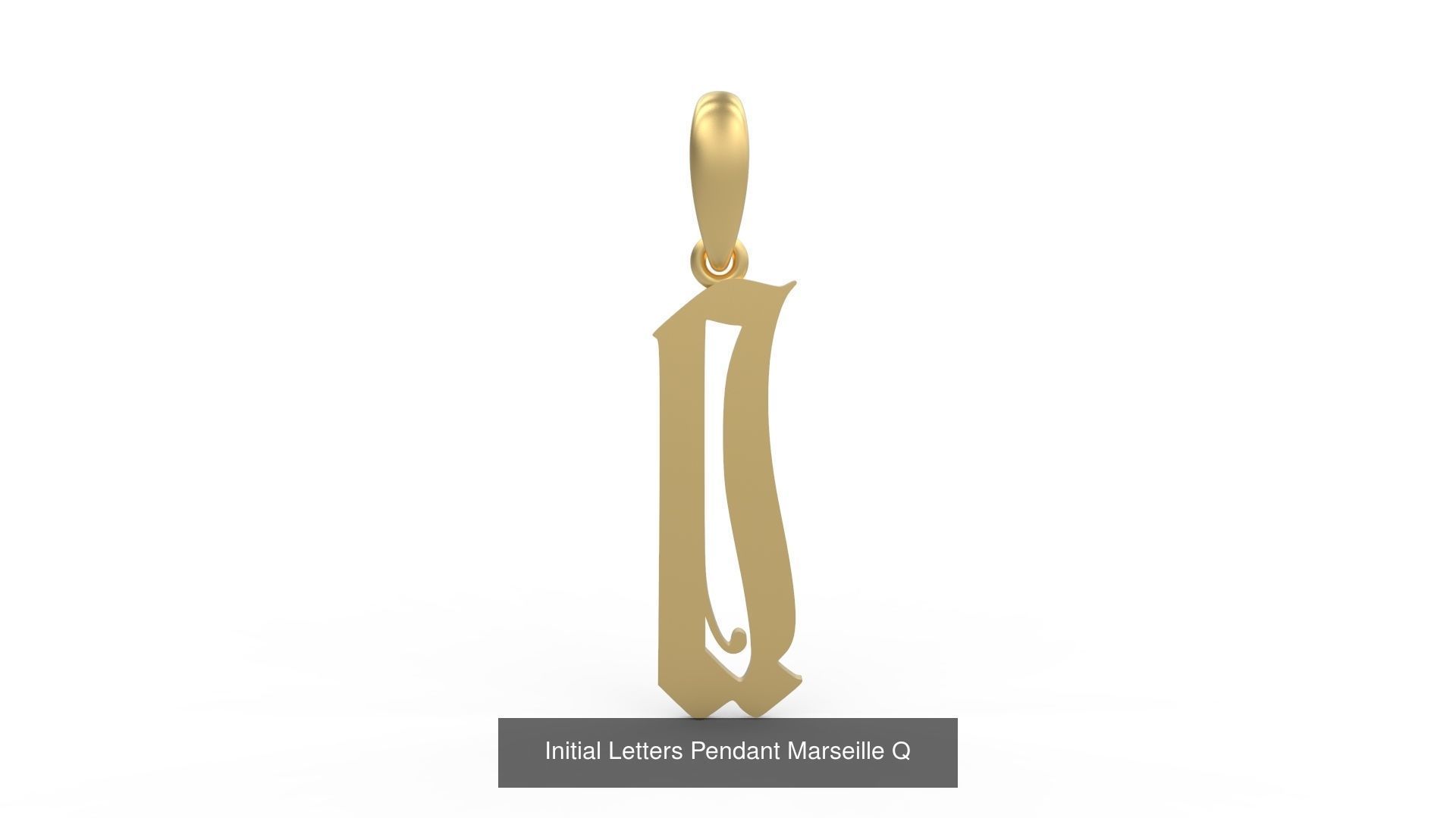 Initial Letters Pendant Alphabets Marseille 3D Model Collection_19