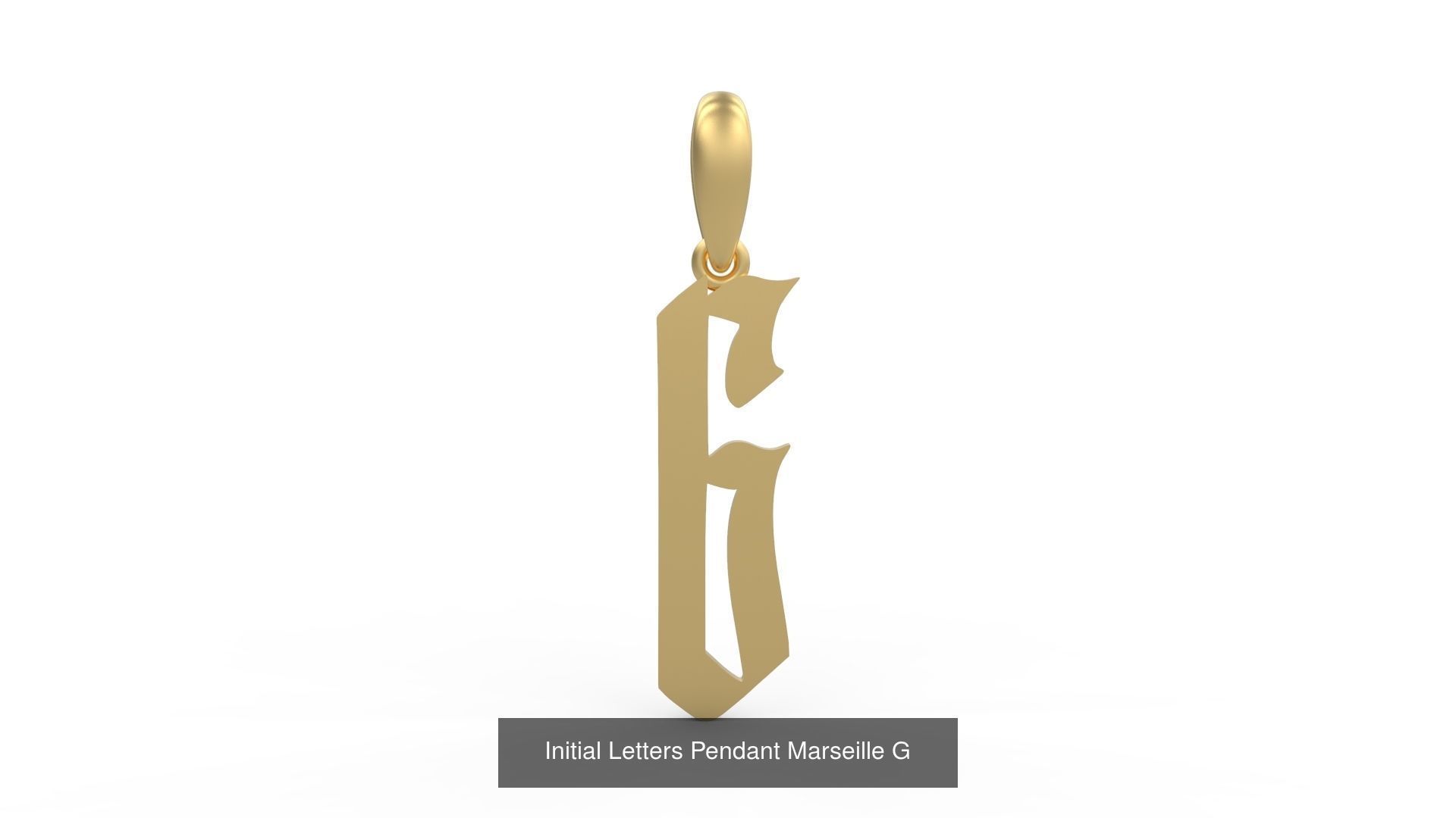 Initial Letters Pendant Alphabets Marseille 3D Model Collection_9