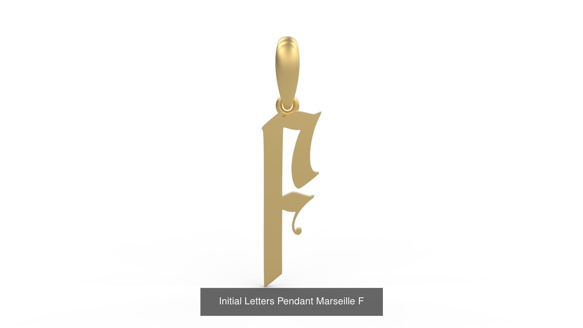 Initial Letters Pendant Alphabets Marseille 3D Model Collection_8