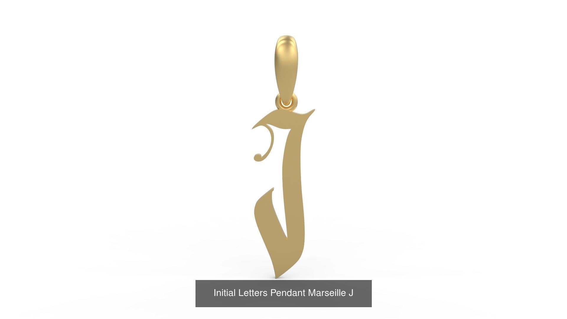 Initial Letters Pendant Alphabets Marseille 3D Model Collection_12
