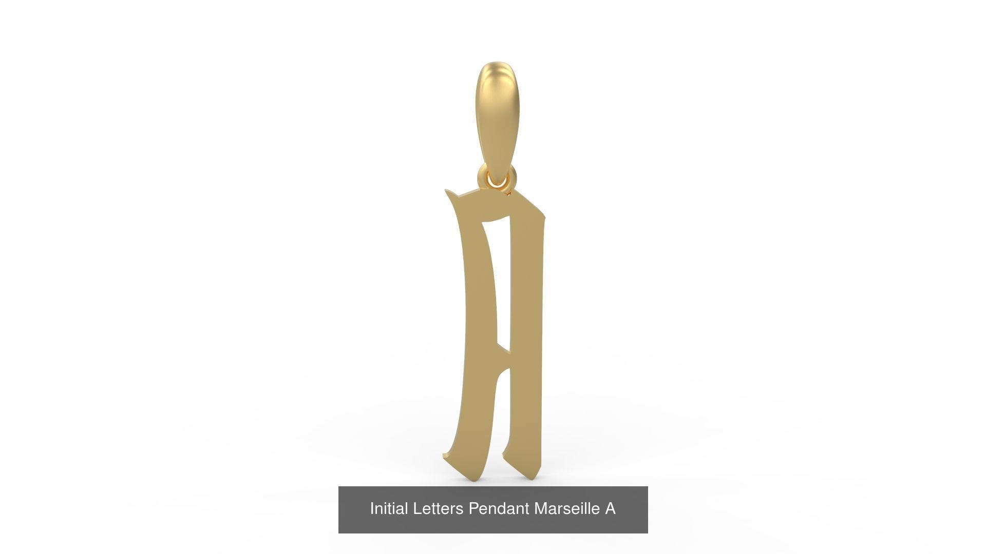 Initial Letters Pendant Alphabets Marseille 3D Model Collection_3