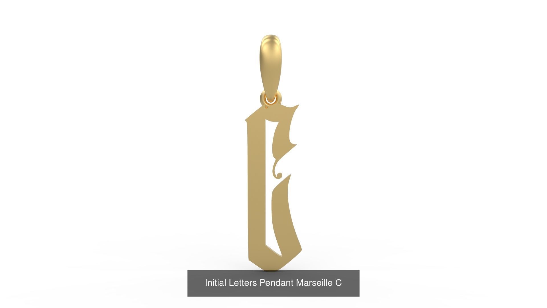 Initial Letters Pendant Alphabets Marseille 3D Model Collection_5