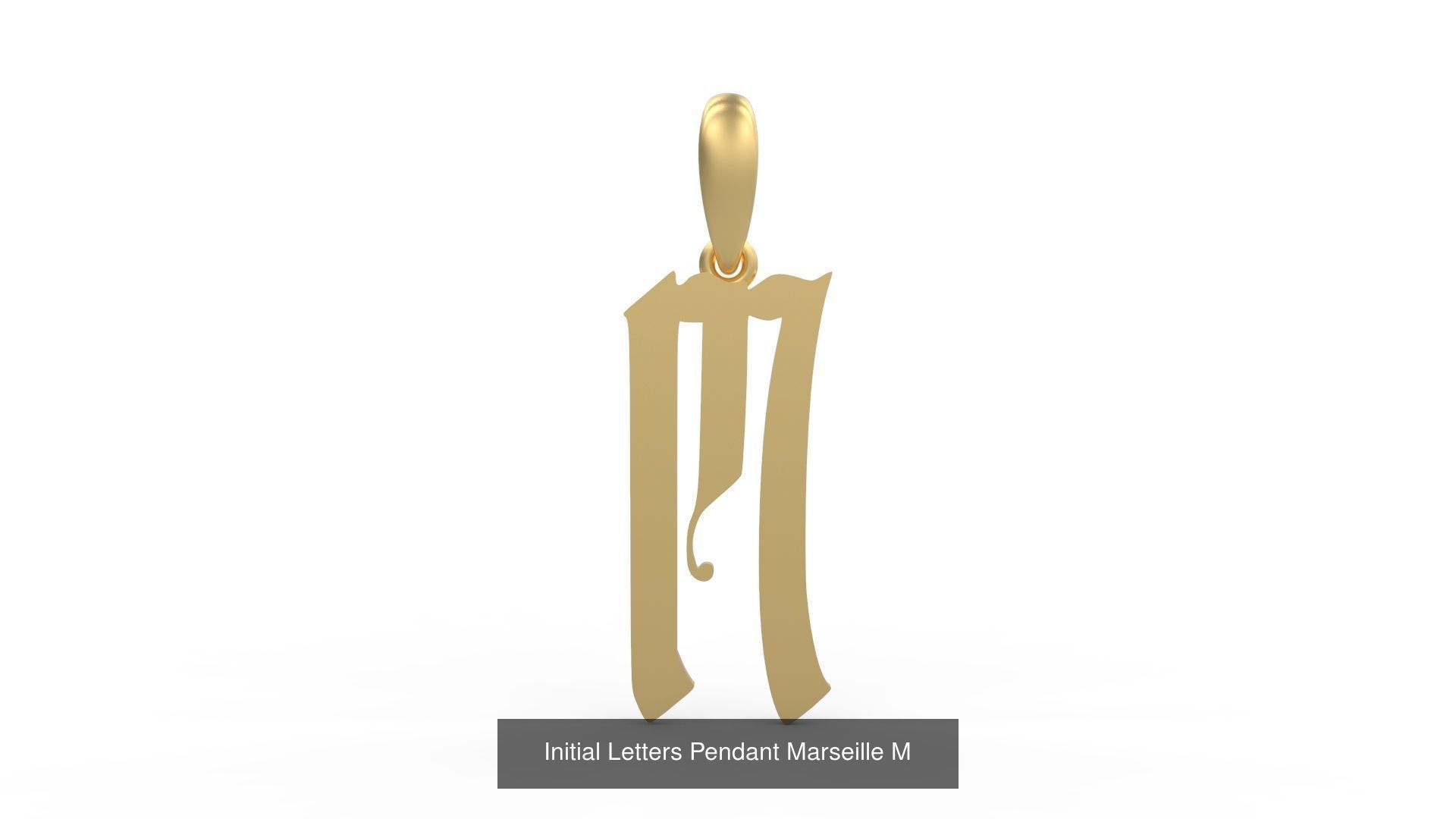 Initial Letters Pendant Alphabets Marseille 3D Model Collection_15