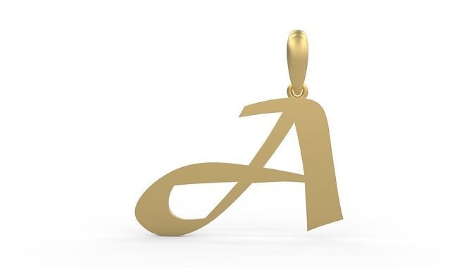 Initial Letters Pendant Matura A 3D print model
