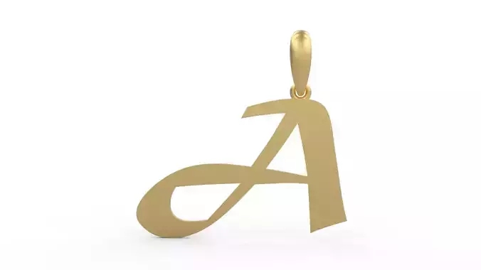 Initial Letters Pendant Matura A 3D print model