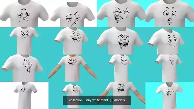 collection funny white tshirt 