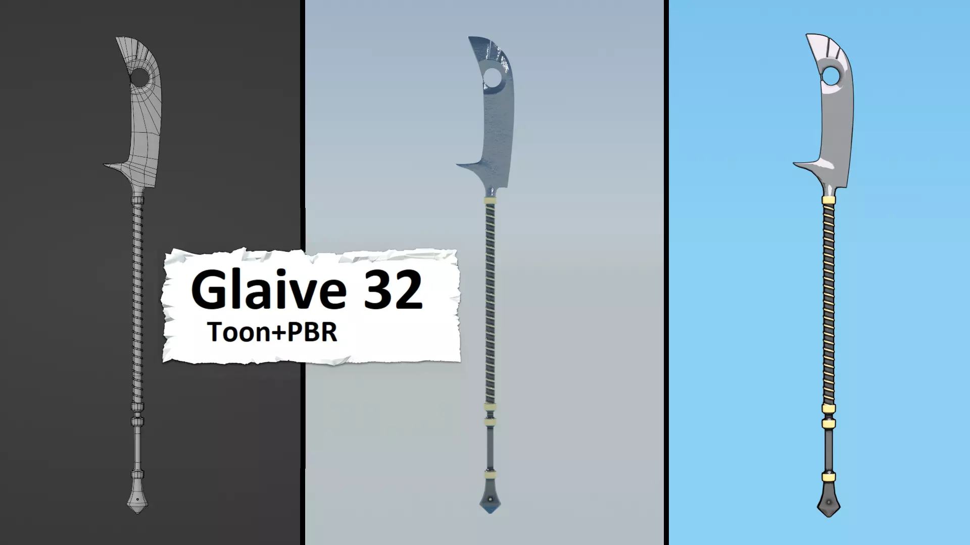 Glaive 32 Low-poly 3D model_0