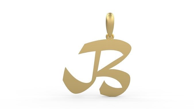 Initial Letters Pendant Matura B 3D print model