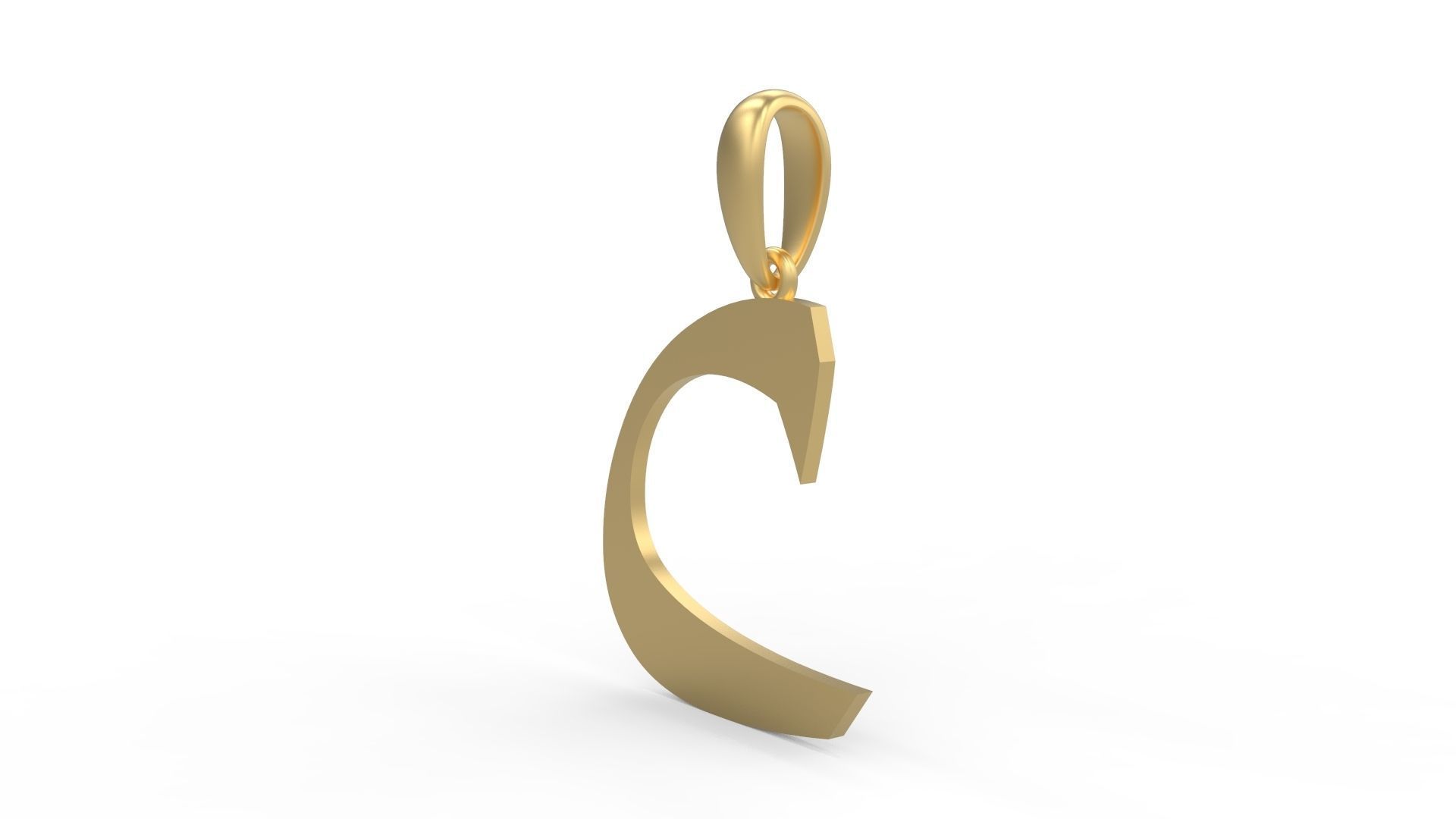 Initial Letters Pendant Matura C 3D print model_1