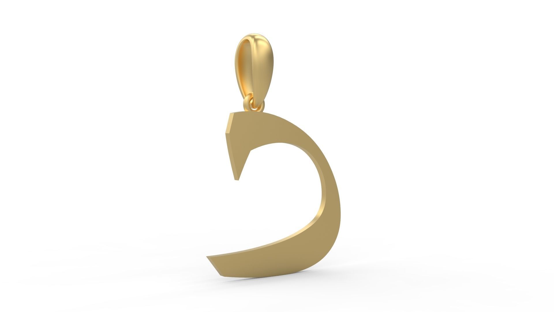 Initial Letters Pendant Matura C 3D print model_3