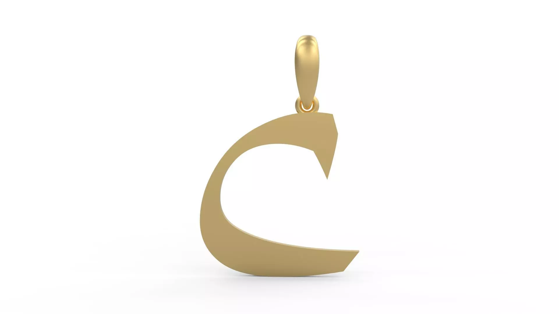 Initial Letters Pendant Matura C 3D print model_0