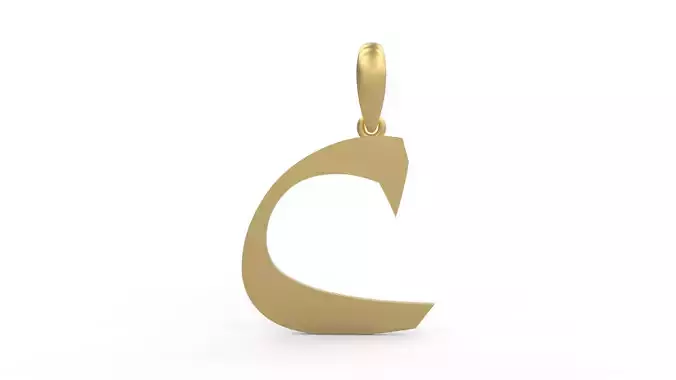Initial Letters Pendant Matura C 3D print model