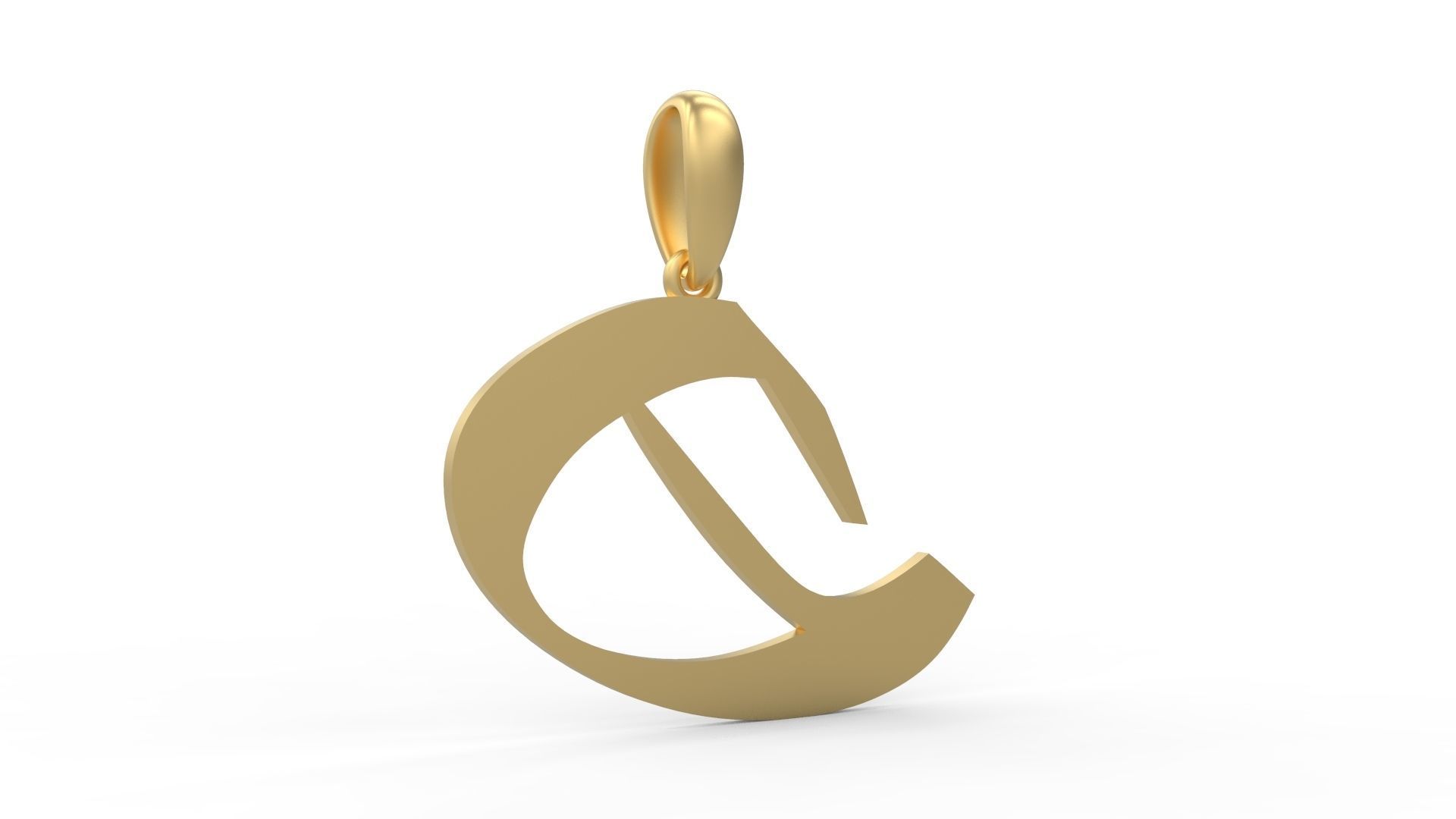 Initial Letters Pendant Matura D 3D print model_3