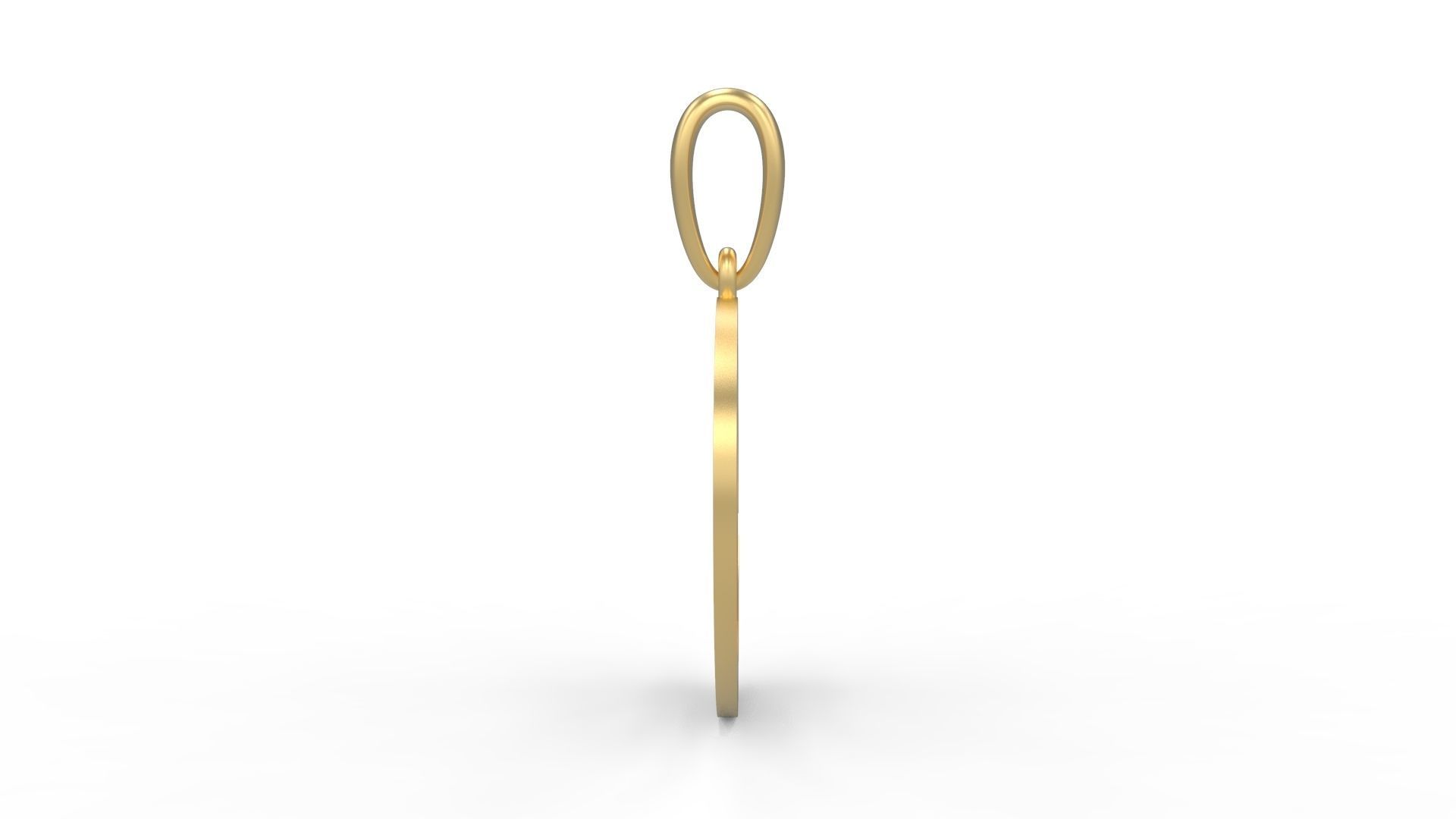 Initial Letters Pendant Matura D 3D print model_2