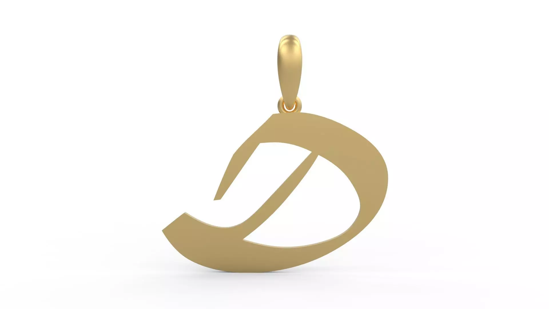 Initial Letters Pendant Matura D 3D print model_0