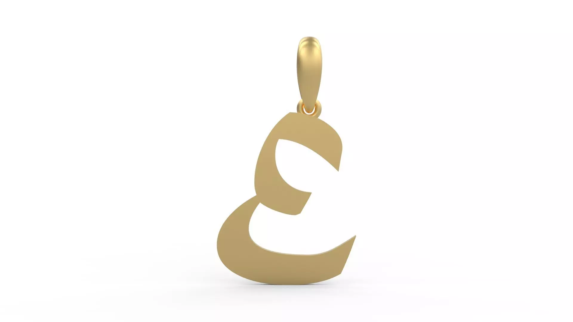 Initial Letters Pendant Matura E 3D print model_0