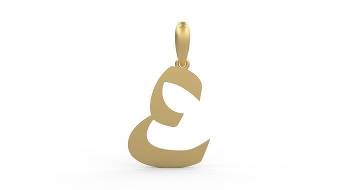 Initial Letters Pendant Matura E 3D print model