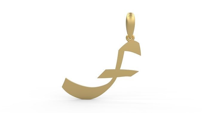Initial Letters Pendant Matura F 3D print model