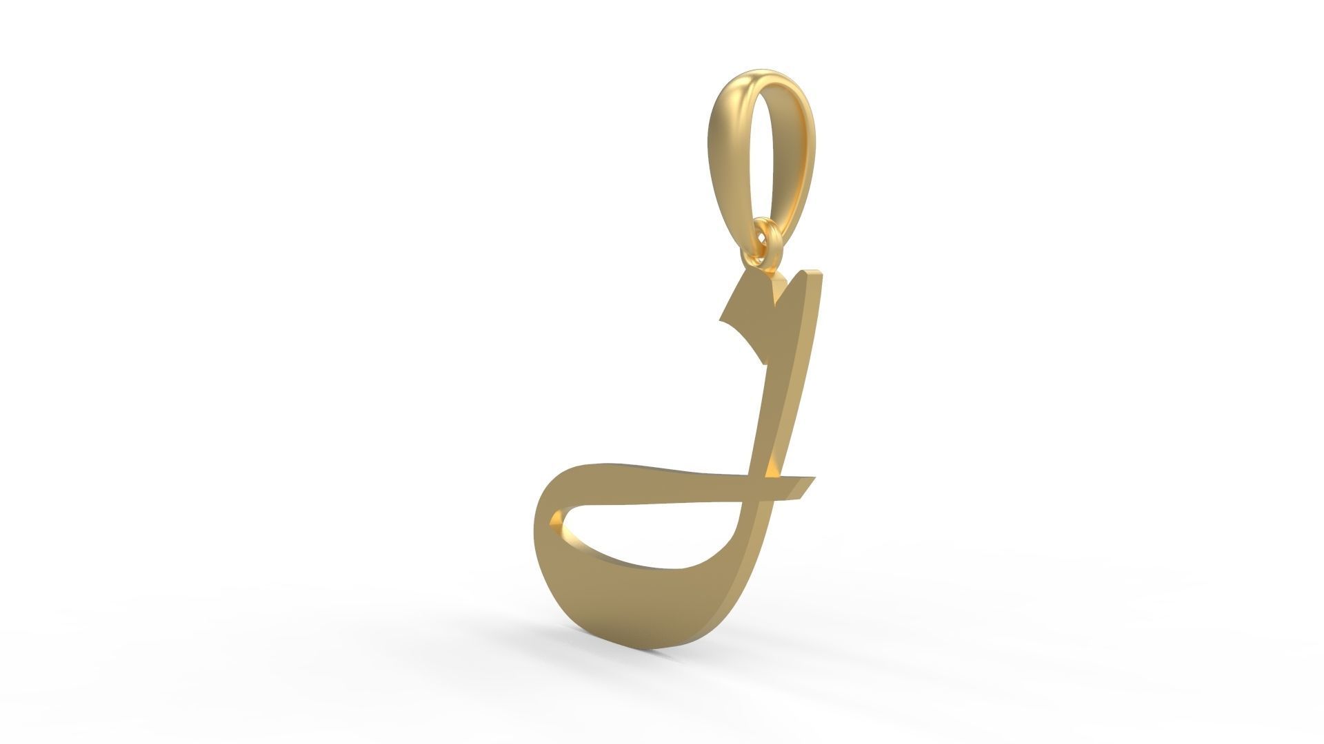 Initial Letters Pendant Matura J 3D print model_1
