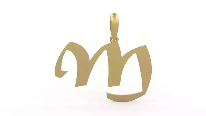 Initial Letters Pendant Matura M 3D print model