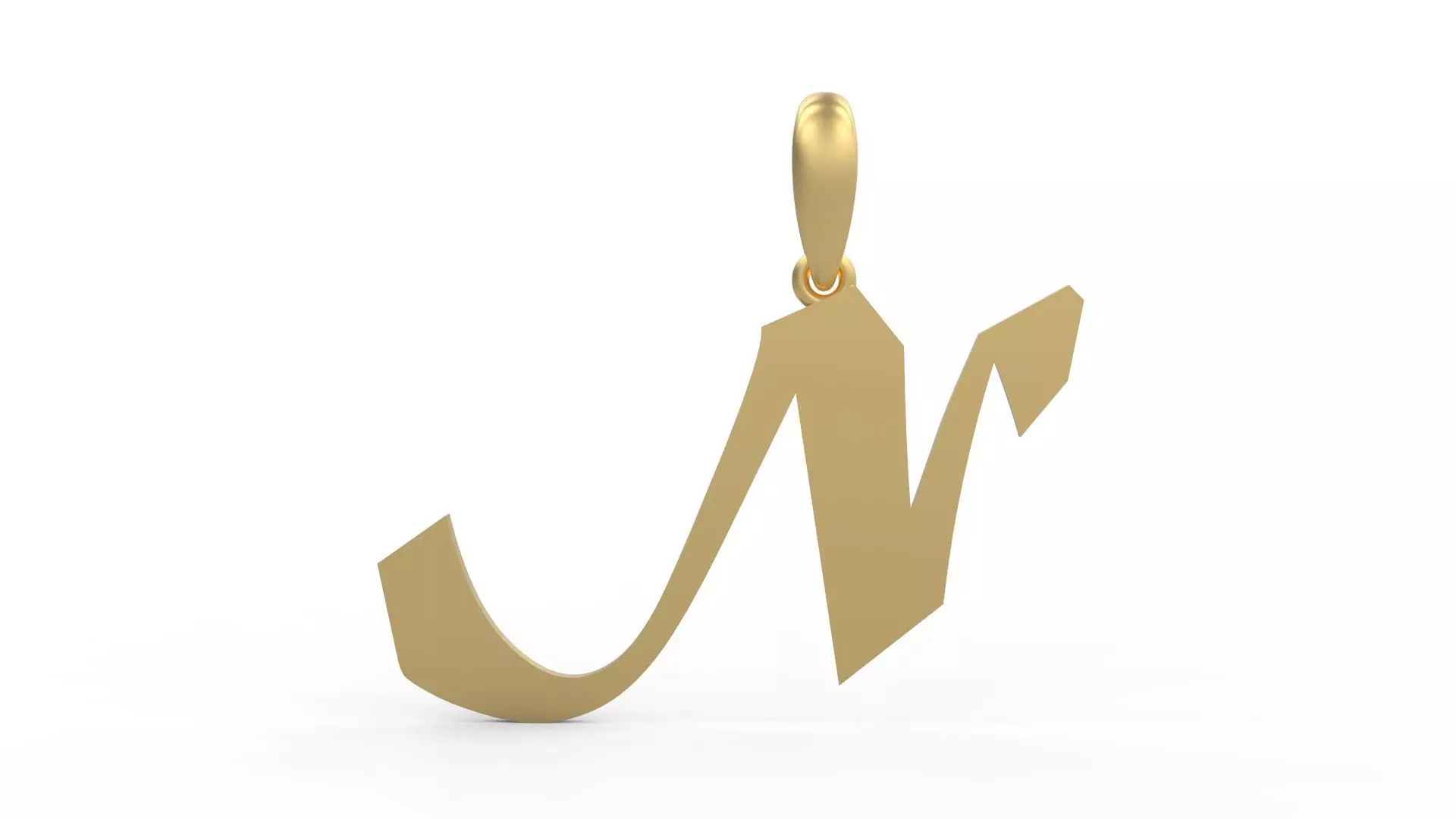 Initial Letters Pendant Matura N 3D print model_0