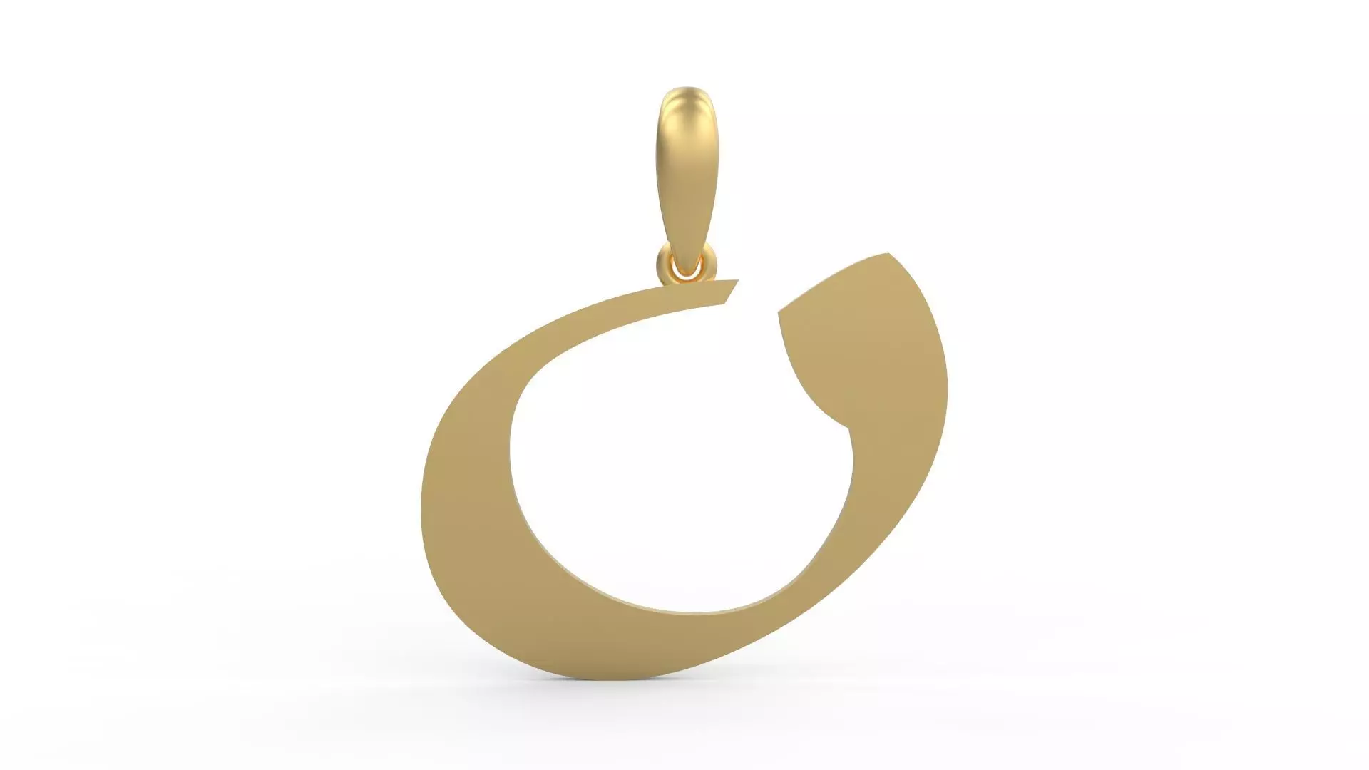 Initial Letters Pendant Matura O 3D print model_0