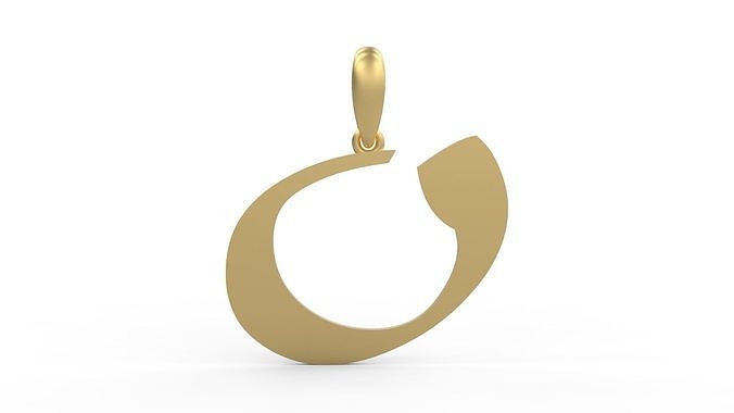 Initial Letters Pendant Matura O 3D print model