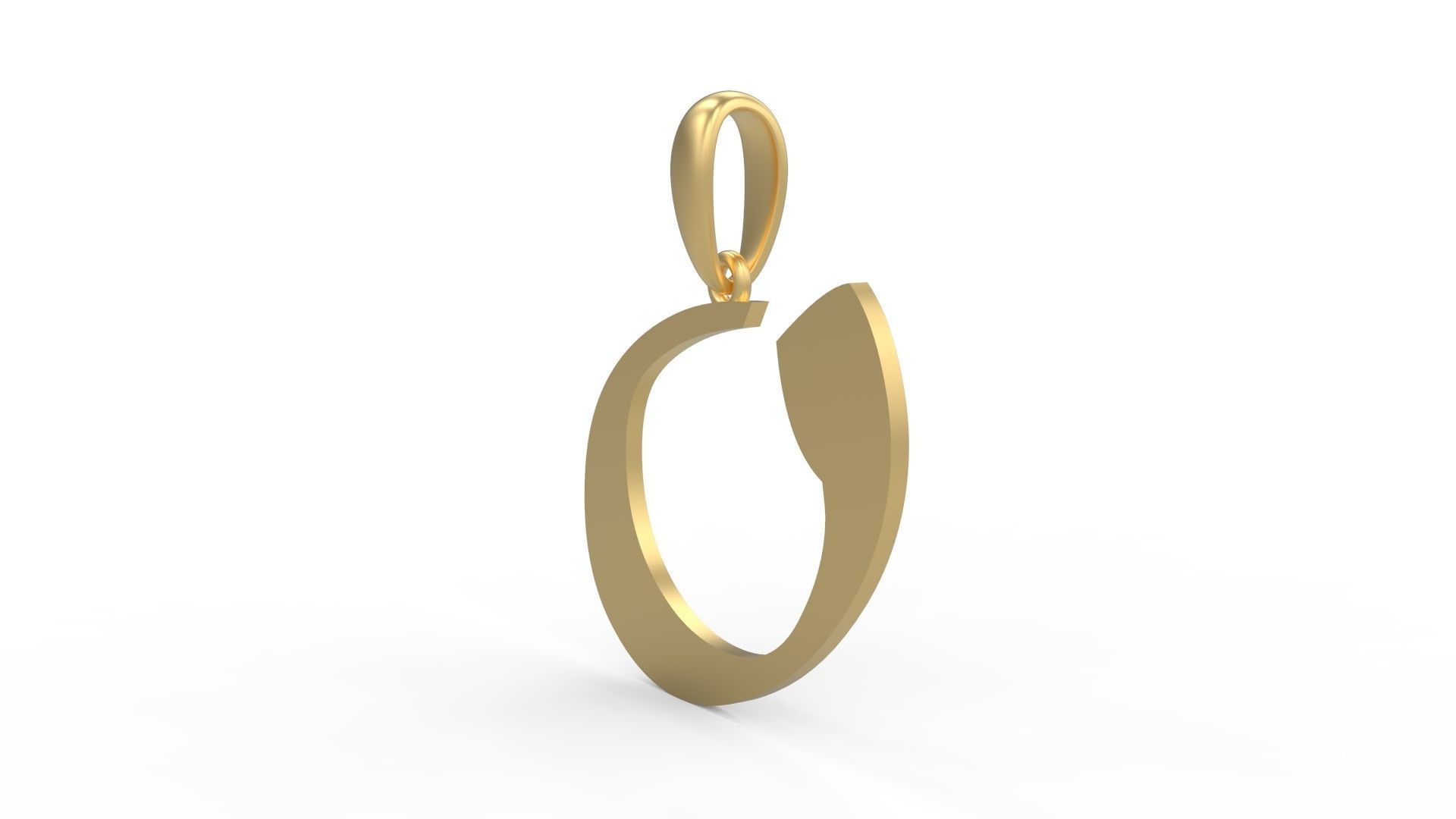 Initial Letters Pendant Matura O 3D print model_1