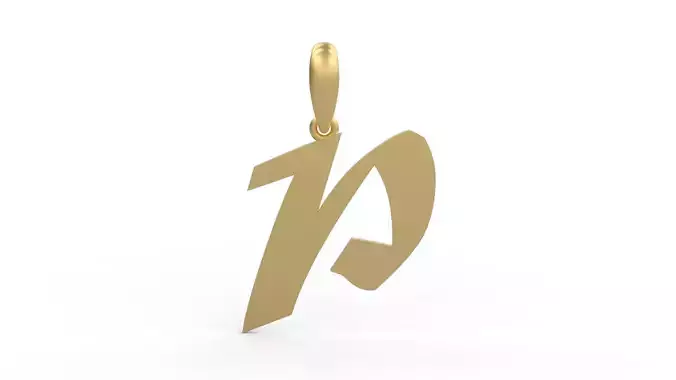 Initial Letters Pendant Matura P 3D print model