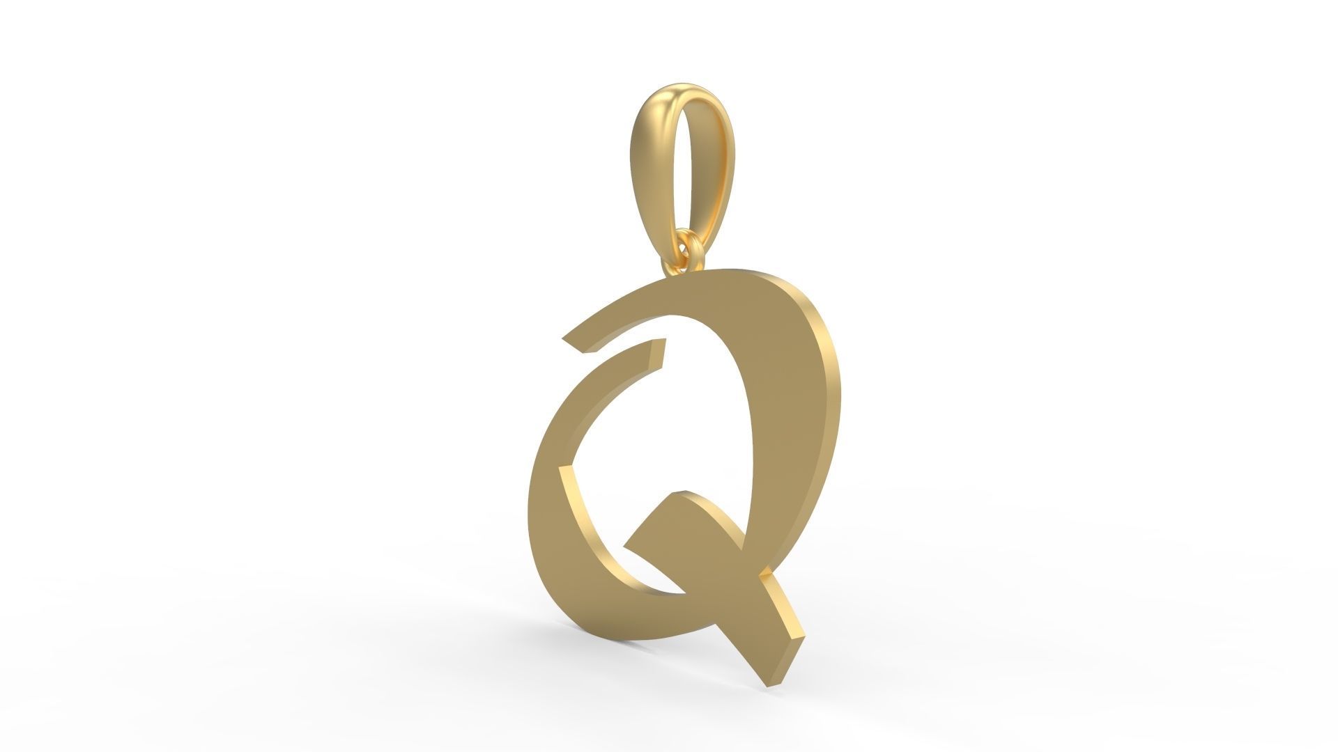 Initial Letters Pendant Matura Q 3D print model_1