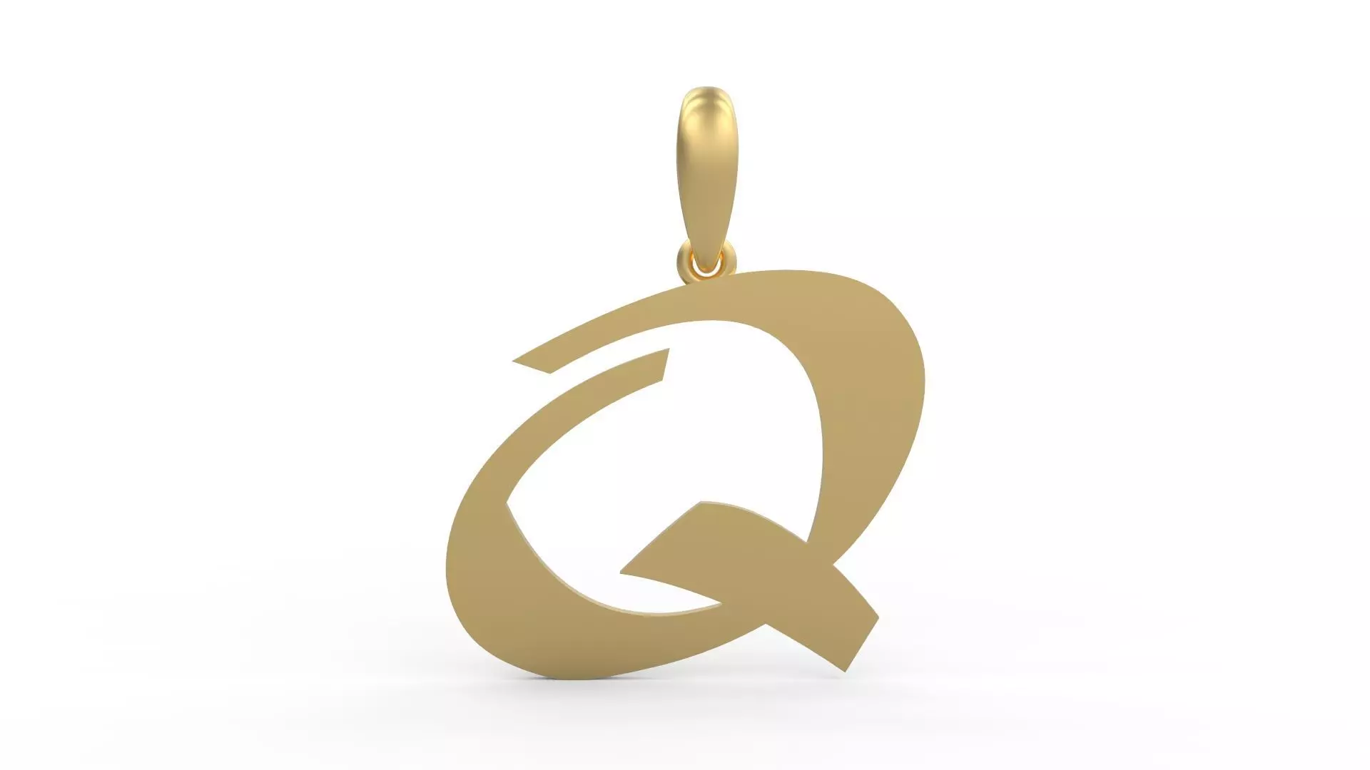 Initial Letters Pendant Matura Q 3D print model_0