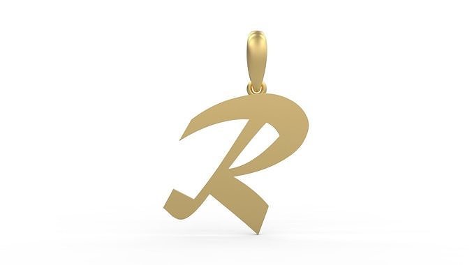 Initial Letters Pendant Matura R 3D print model