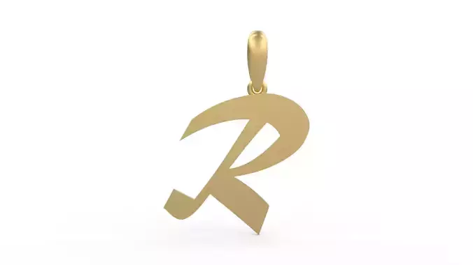 Initial Letters Pendant Matura R 3D print model