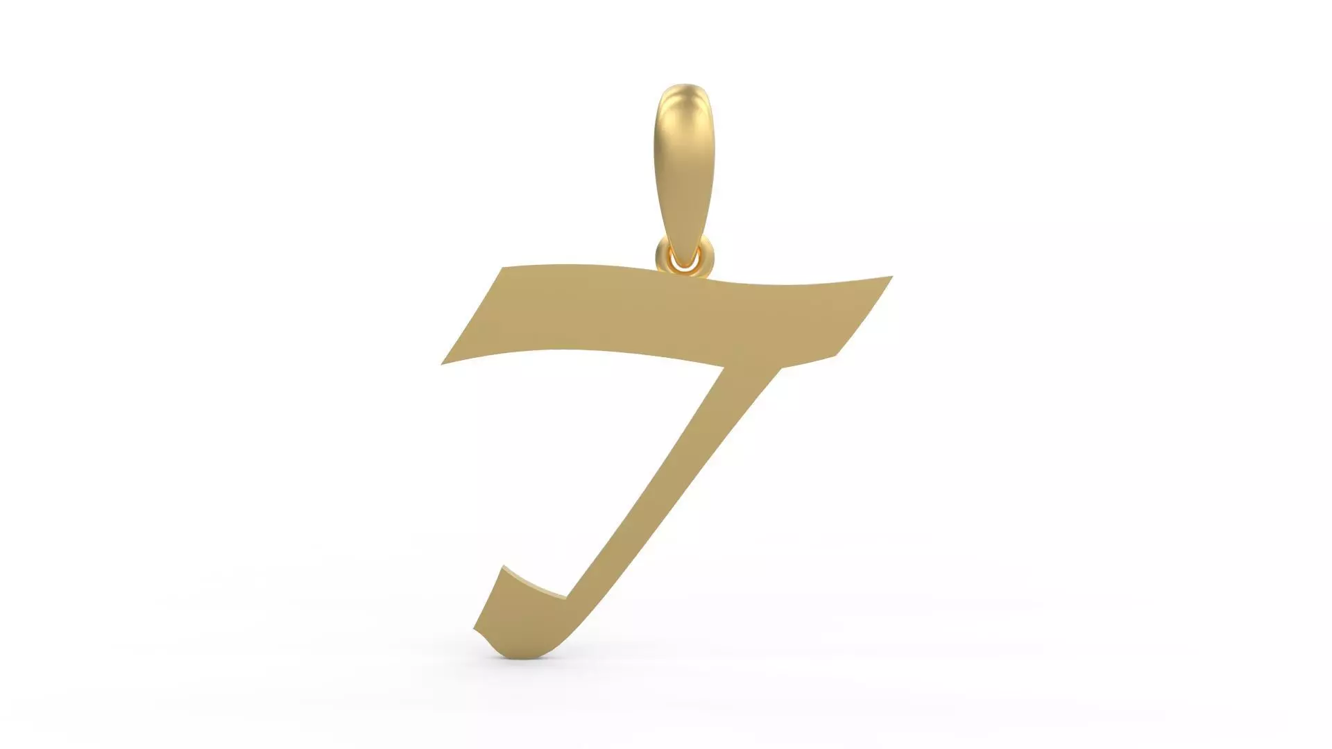 Initial Letters Pendant Matura T 3D print model_0