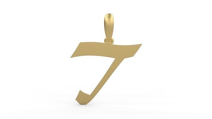Initial Letters Pendant Matura T 3D print model