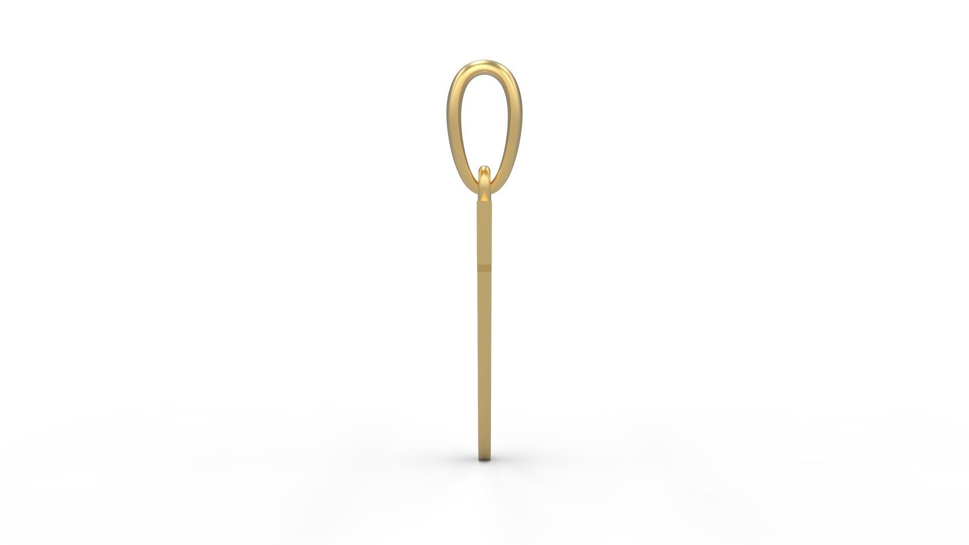 Initial Letters Pendant Matura T 3D print model_2