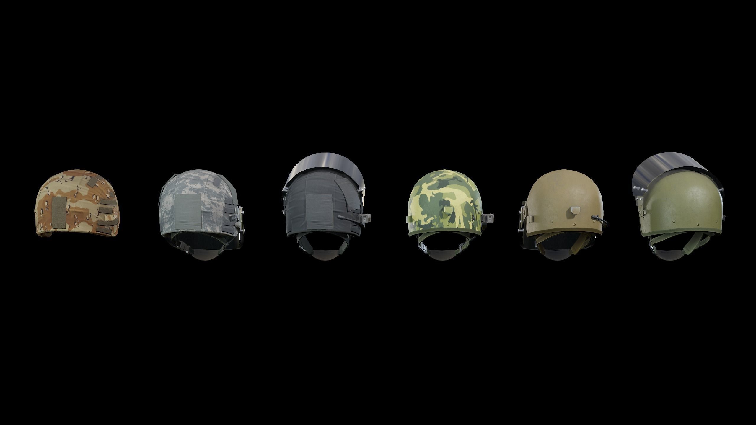 Helmet ZSH-1-2 Low-poly 3D model_9