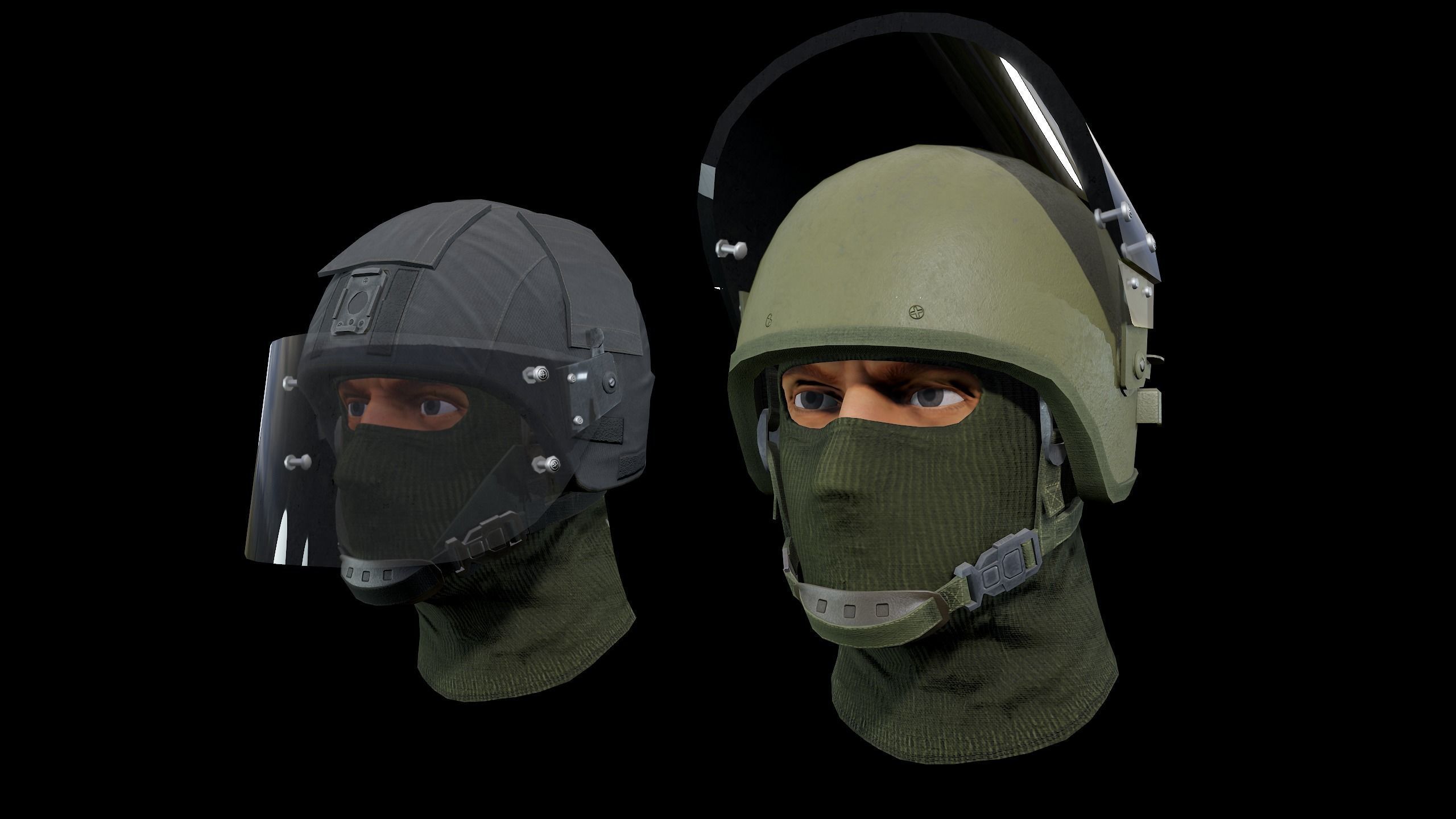 Helmet ZSH-1-2 Low-poly 3D model_6