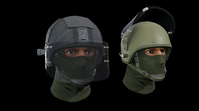 Helmet ZSH-1-2 Low-poly 3D model