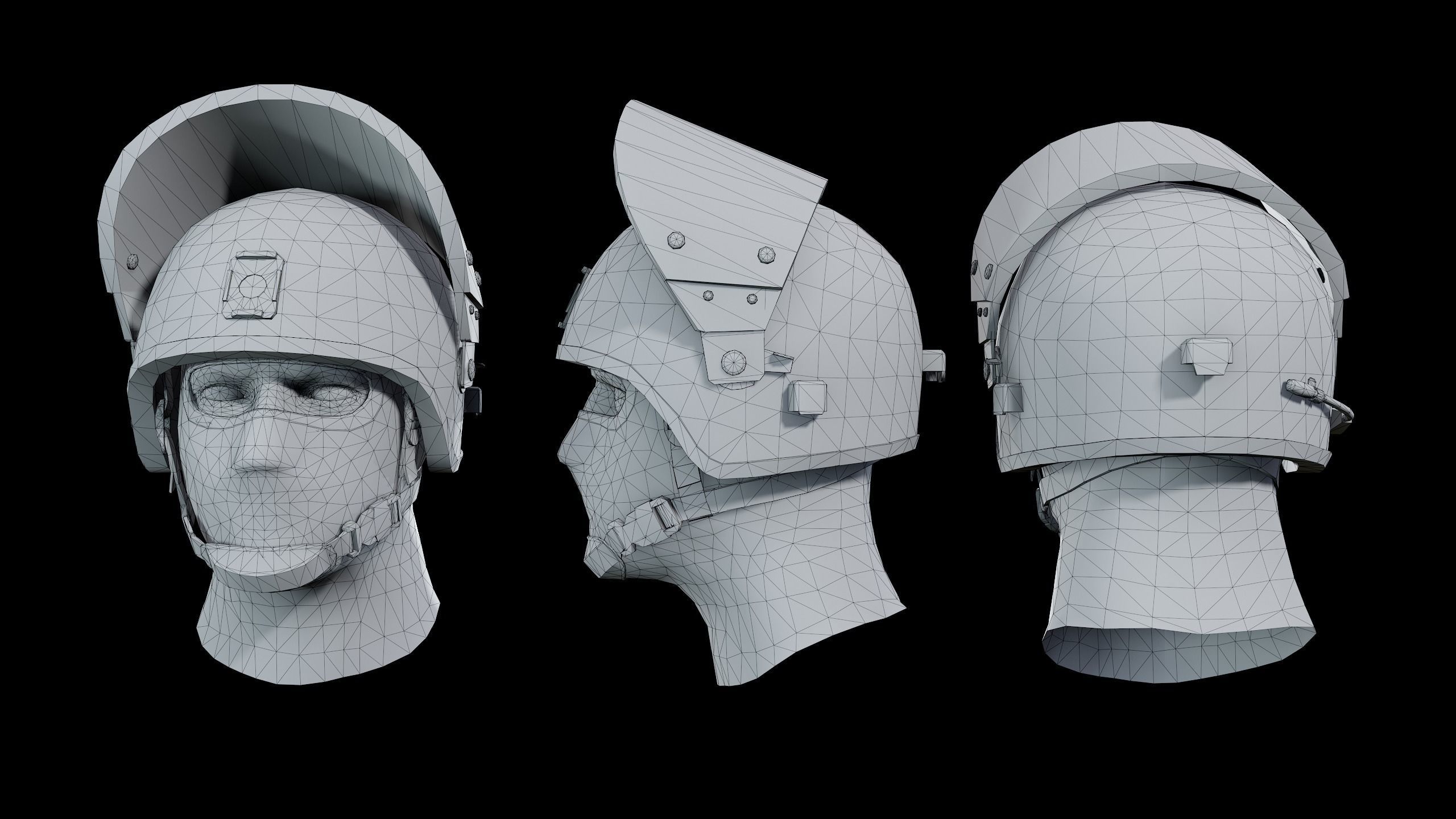 Helmet ZSH-1-2 Low-poly 3D model_5