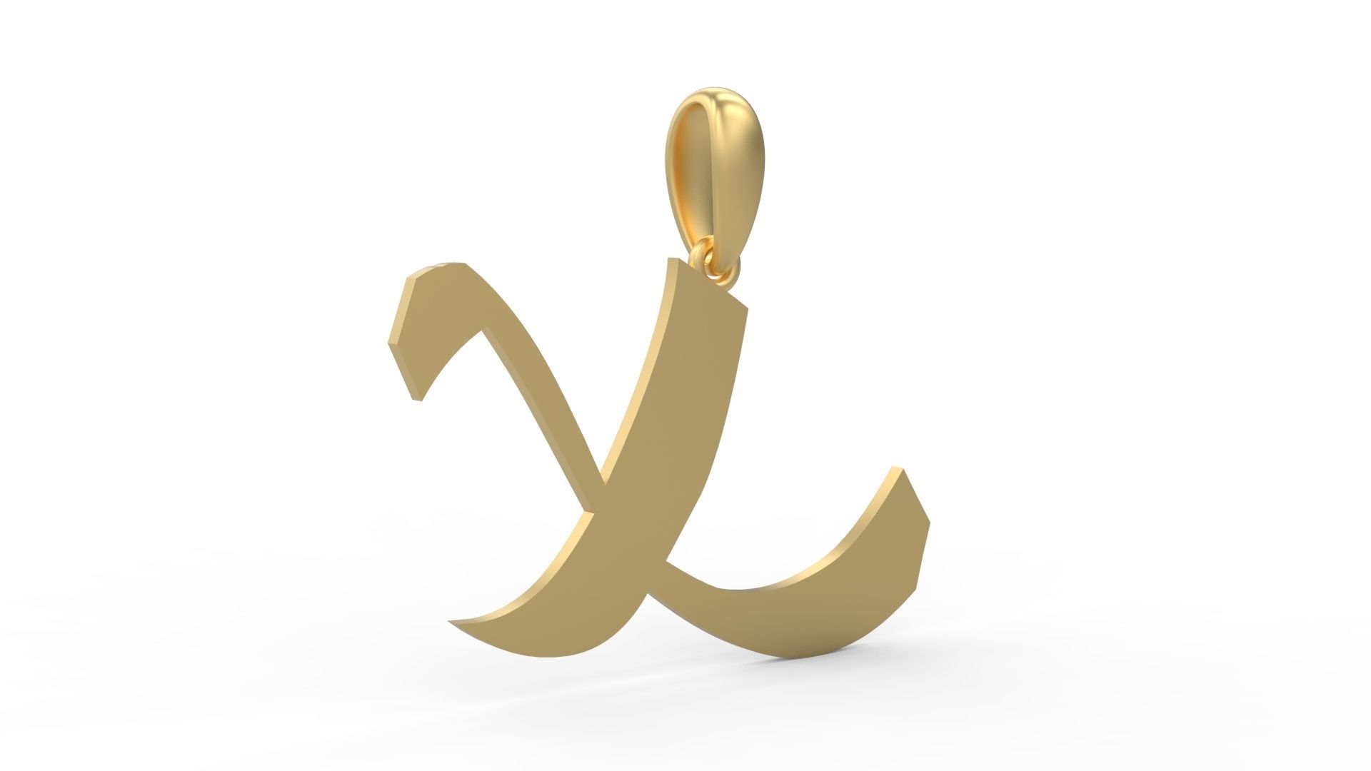 Initial Letters Pendant Matura X 3D print model_3