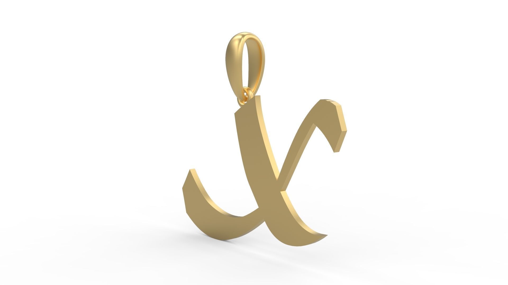 Initial Letters Pendant Matura X 3D print model_1