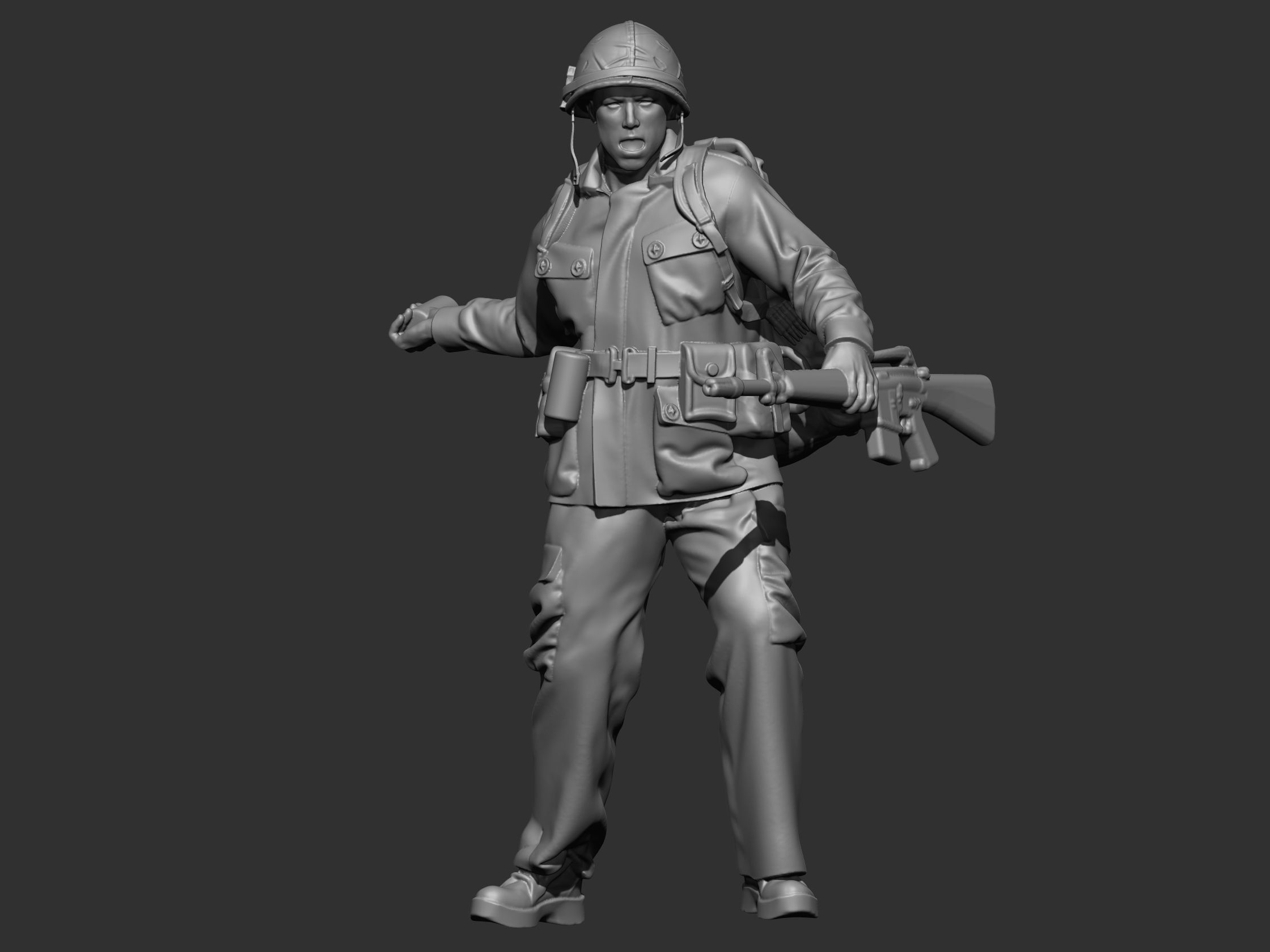 USA Vietnam Soldier 5 3D print model_4