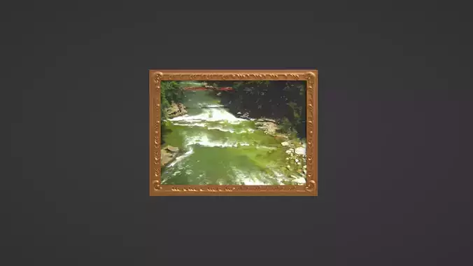 Framed painting River