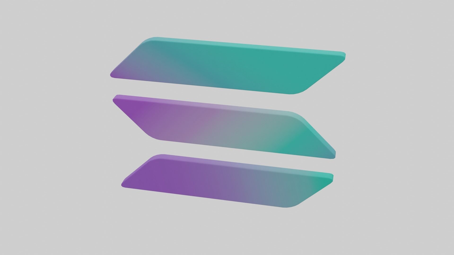 Solana Crypto Low Poly 3D Model 3D model_4