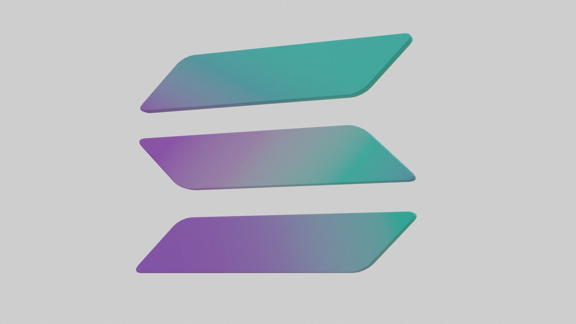 Solana Crypto Low Poly 3D Model 3D model_2