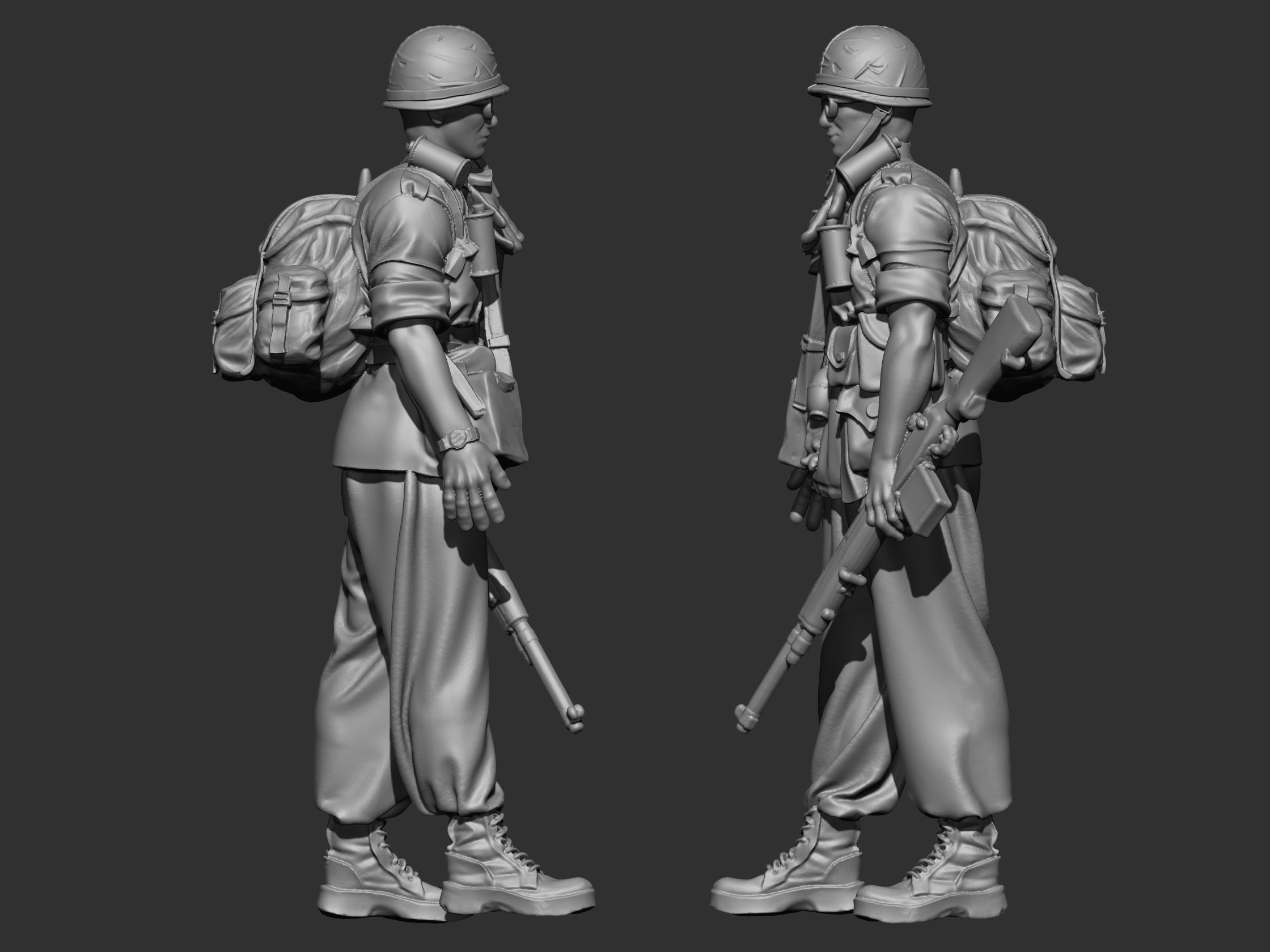 USA Vietnam Soldier  6 3D print model_5